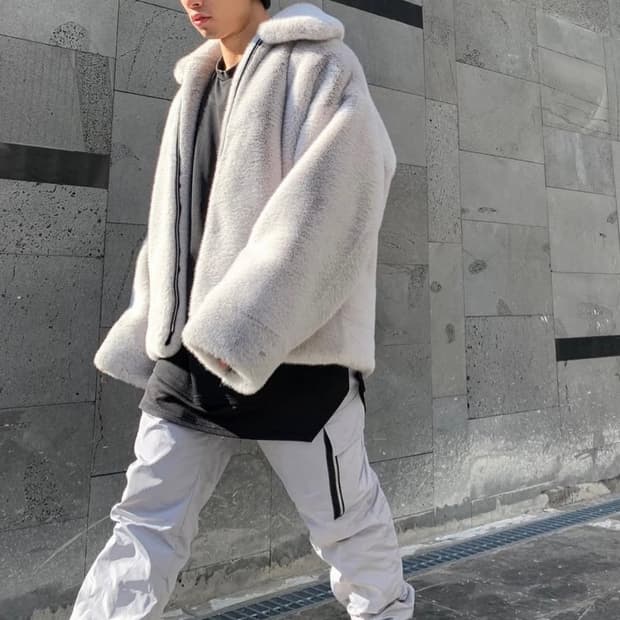 자체제작 퍼자켓 고퀄(리헤이 착용 오버핏 105 추천