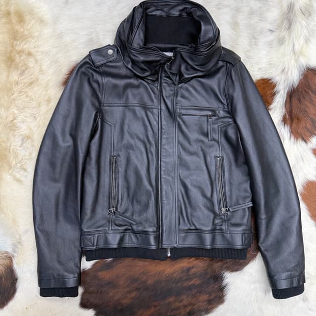 이탈리안 램레더 크롭 보노자켓