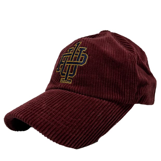 피치스 코듀로이 엠브로이더리 캡 버건디