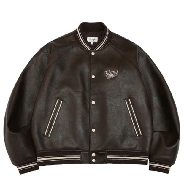 피지컬 에듀케이션 디파트먼트 LEATHER VARSITY JACKET