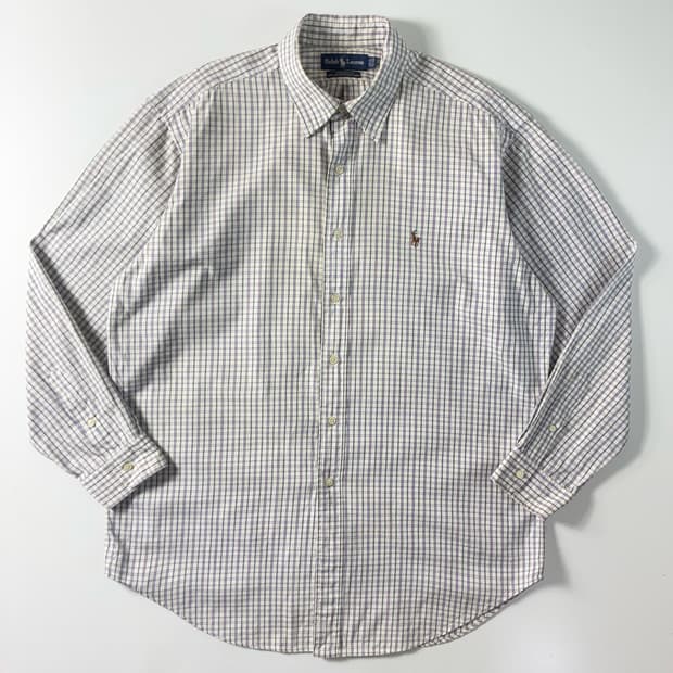 Polo  폴로 랄프로렌 자수 코튼 옥스포드 체크셔츠 