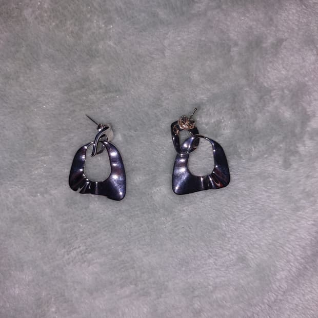 Drop silver earrings 모리걸 히피 보헤미안 오리엔탈