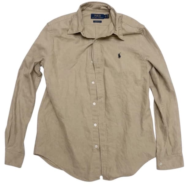 폴로 랄프로렌 클래식 코튼 셔츠 베이지