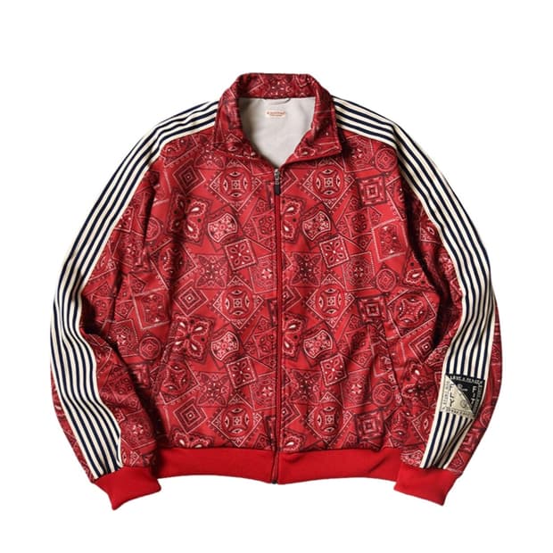 캐피탈 스무스 저지 쿠키 반다나 프린트 트랙 자켓 레드 4사이즈