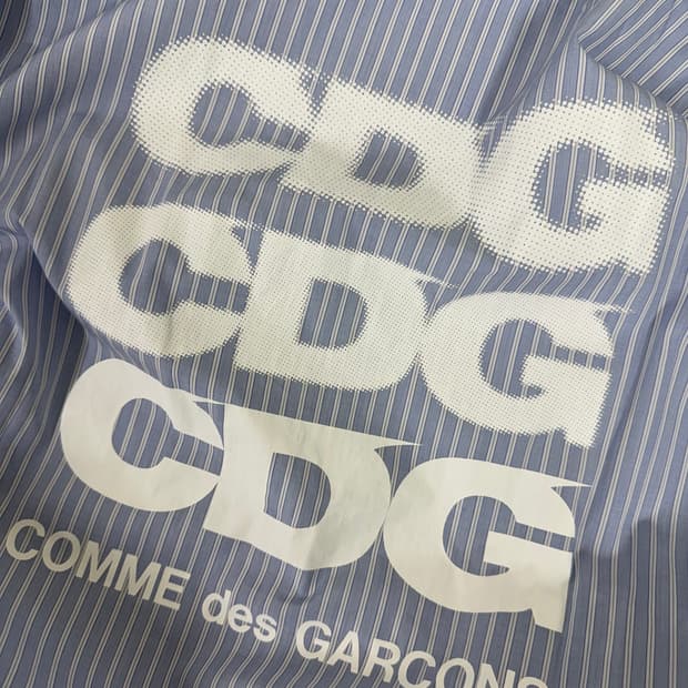 지드래곤 착용) 꼼데가르송 CDG 스트라이프 코치 자켓