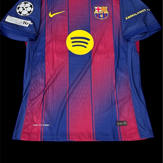 25-26 바르셀로나 홈 어센틱 야말 챔스버전 유니폼 