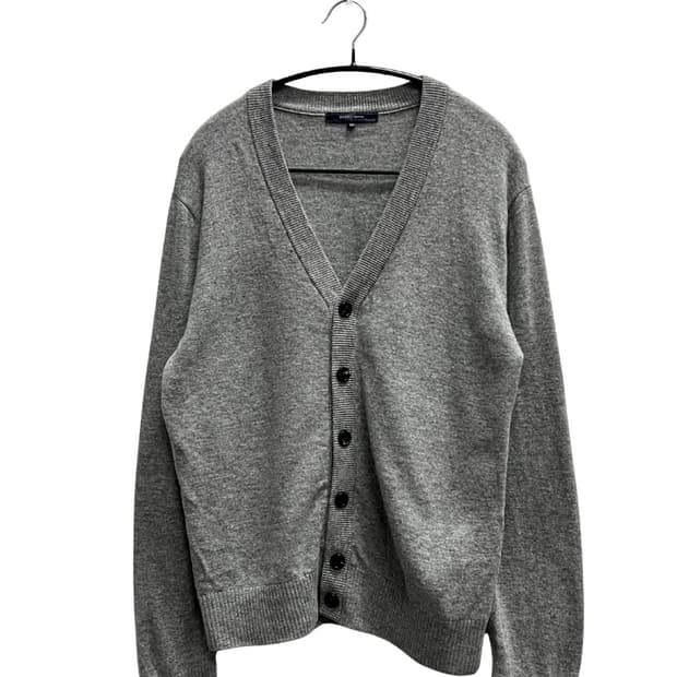 바쏘옴므 울 캐시미어 가디건 그레이