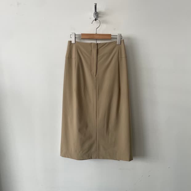 camel beige long skirt 