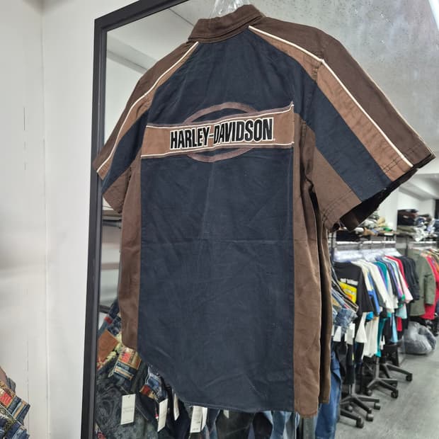 Harley Davidson 투톤 워크 셔츠