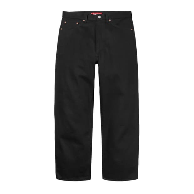 슈프림 리지드 배기 셀비지 진 리지드 블랙 - 24FW