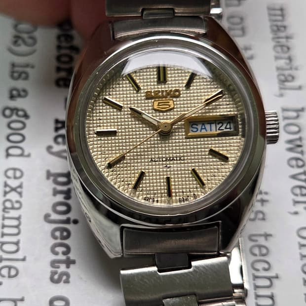 빈티지 세이코 터틀형 골드 와플판 오토매틱 여성용 브레이슬릿 ver.