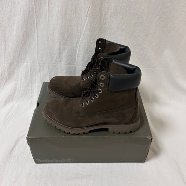 팀버랜드 6인치 스웨이드 부츠 다크 브라운 250mm