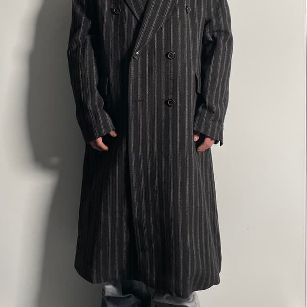 아워레가시 스트라이프 웨일 롱 코트 (on.442)  