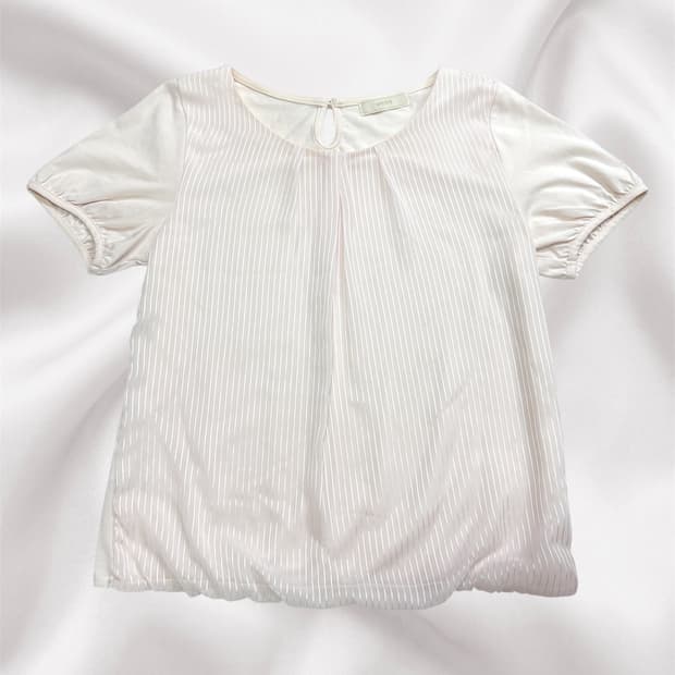 any SIS 딸기우유 핑크 반소매 블라우스 탑