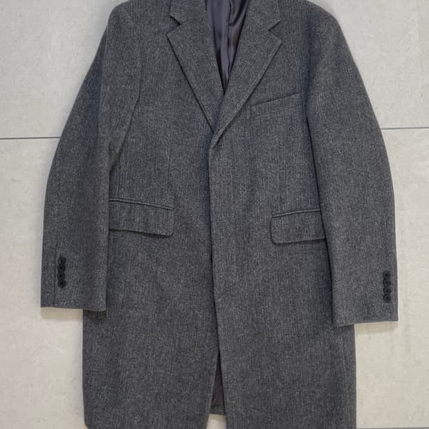 [48] 브룩스브라더스 헤링본 체스터필드 싱글 코트 다크그레이