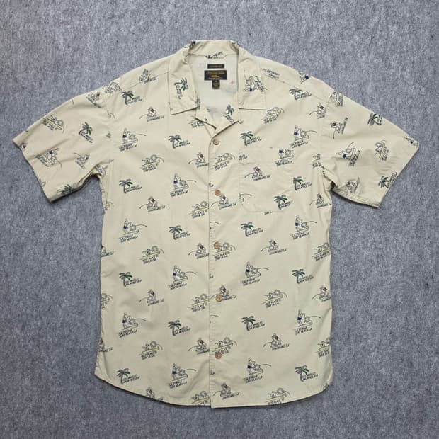 후아유 캘리포니아드림 루즈핏 하와이안 서퍼 반팔 셔츠 M