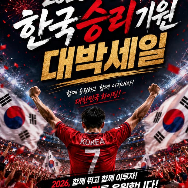 2026 월드컵 한국 승리 기원 대박 세일