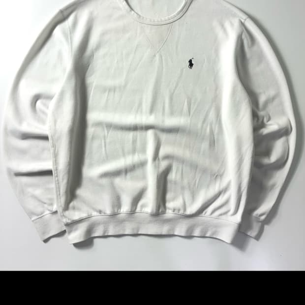 폴로 랄프로렌 자수 코튼 화이트