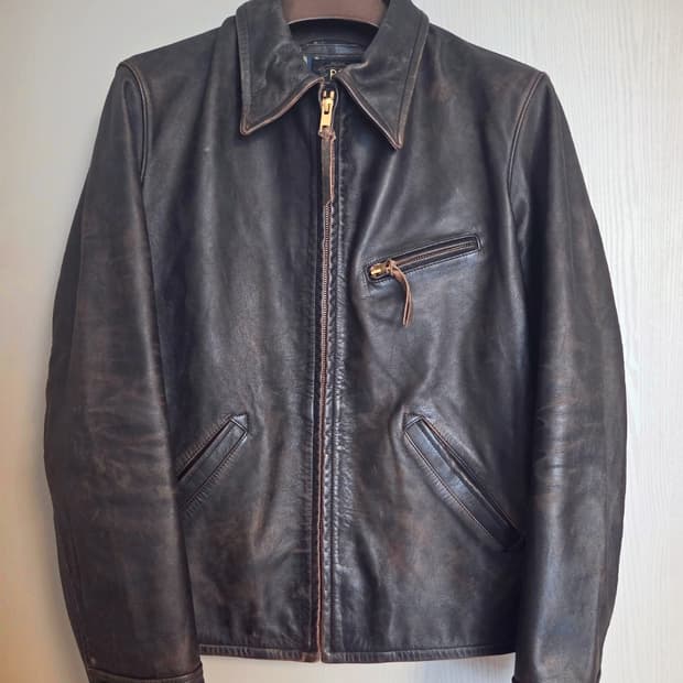 RRL 더블알엘 뉴스보이 레더 자켓 S (새제품)