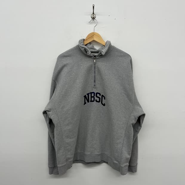 뉴발란스 NBSC 맨투맨 그레이 1/2 집업 남XXL