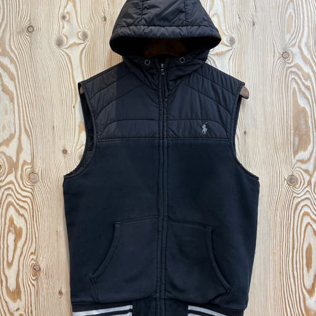 폴로 랄프로렌 코튼 후드 패딩 베스트