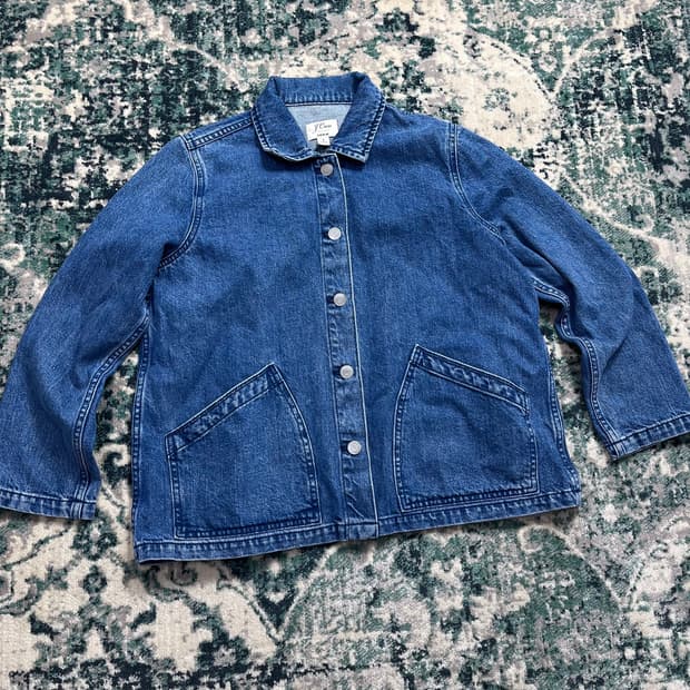 J crew 제이크루 벌룬 데님 트러커 자켓(s)