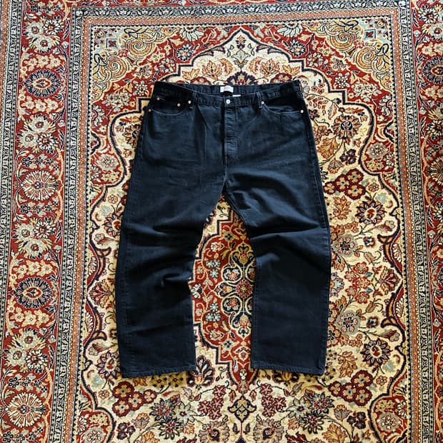 빅사이즈]00s 리바이스 501 흑청 스트레이트 데님 팬츠