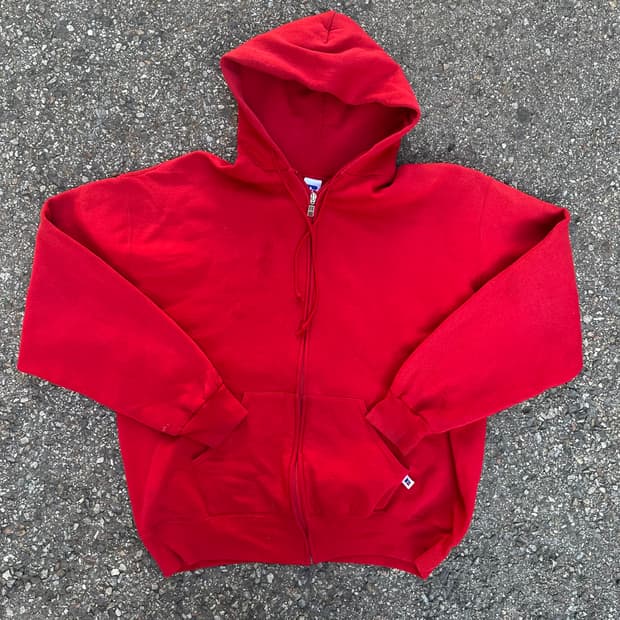 빈티지 90s 러셀 후드 집업