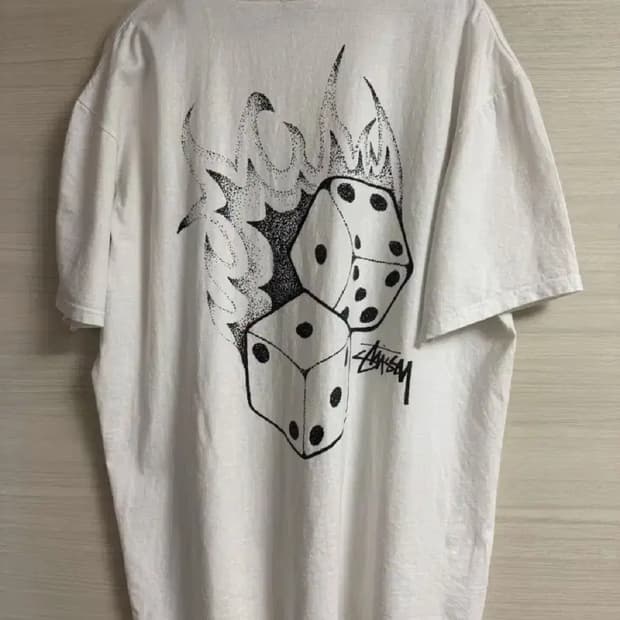 스투시 파이어 다이스 티셔츠 화이트