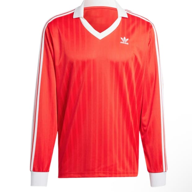 아디다스 오리지널 풋볼 롱슬리브 레드 티셔츠