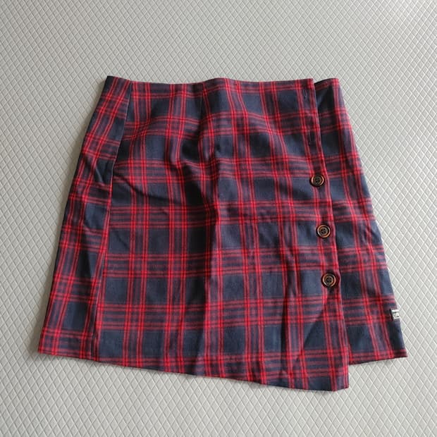 후아유 체크패턴 겨울 스커트