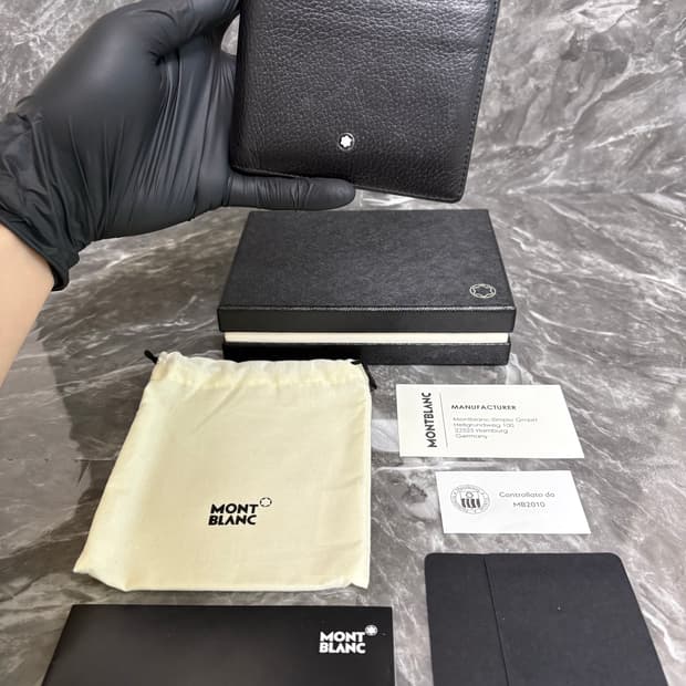 몽블랑 반지갑 블랙 풀박스