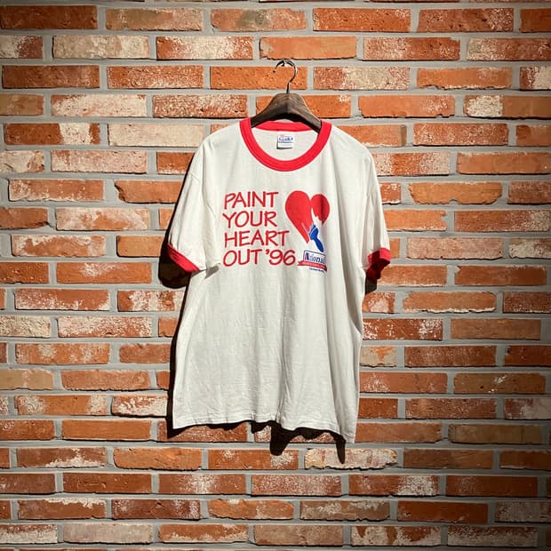 90s USA 빈티지 헤인즈 링거 티셔츠