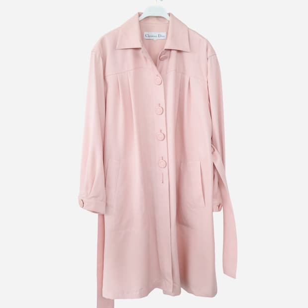 Christian Dior Pink Long Trench Coat