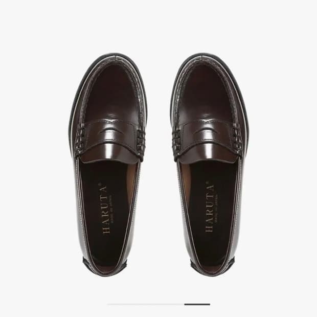 하루타 여성용 소가죽 페니로퍼 브라운 230