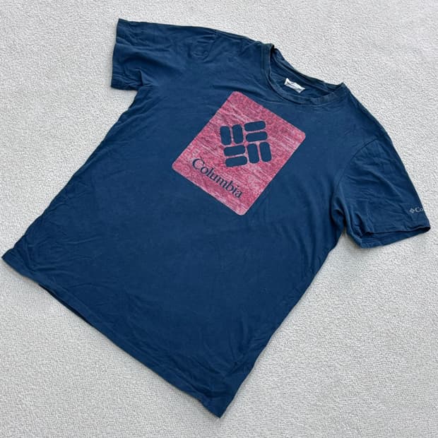 L 컬럼비아 스몰로고 반팔 티셔츠 0330E