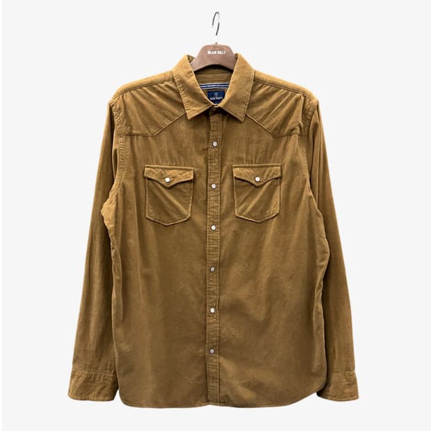 USA VINTAGE 웨스턴 코듀로이 셔츠 펄버튼 투포켓 요크컷 디테일