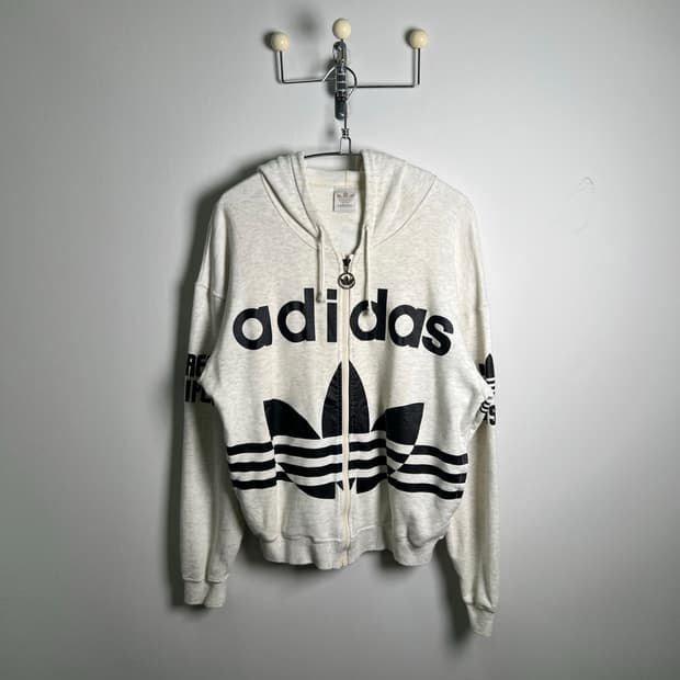 ADIDAS 아디다스 빈티지 빅트레포일 후드집업