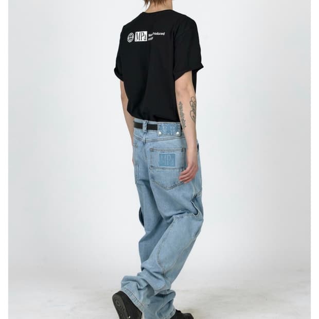 MPa CALF POCKET PANTS (STEEL BLUE) L