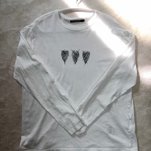 해칭룸 VTG Cartoon Heart Tee Long White