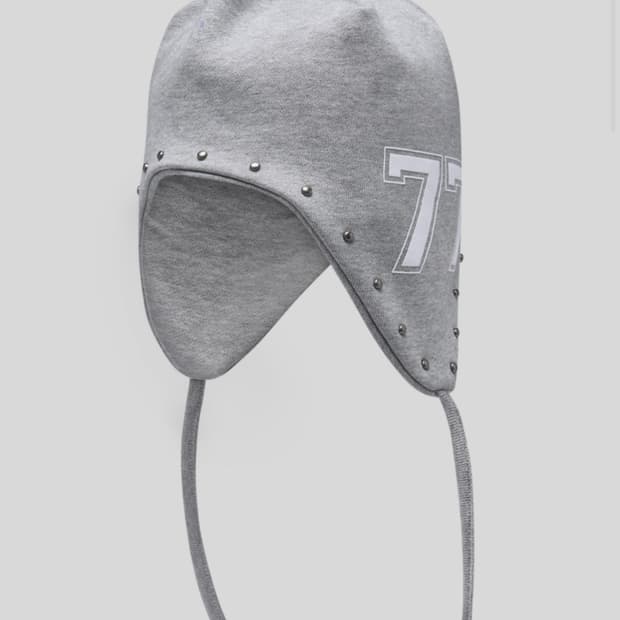 샵페어리 rivet jersey earflap beanie (melang