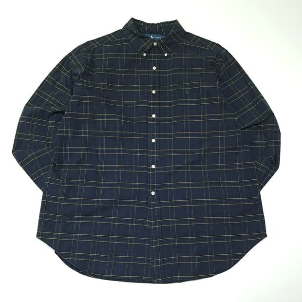 CL445 2XL 폴로 00s 코튼 모던 블랙워치 타탄체크 셔츠 남방