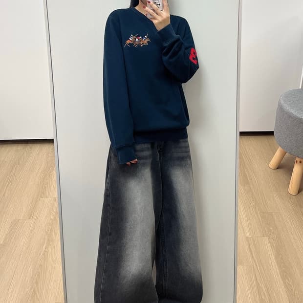 폴로 랄프로렌 트리플포니 네이비 맨투맨