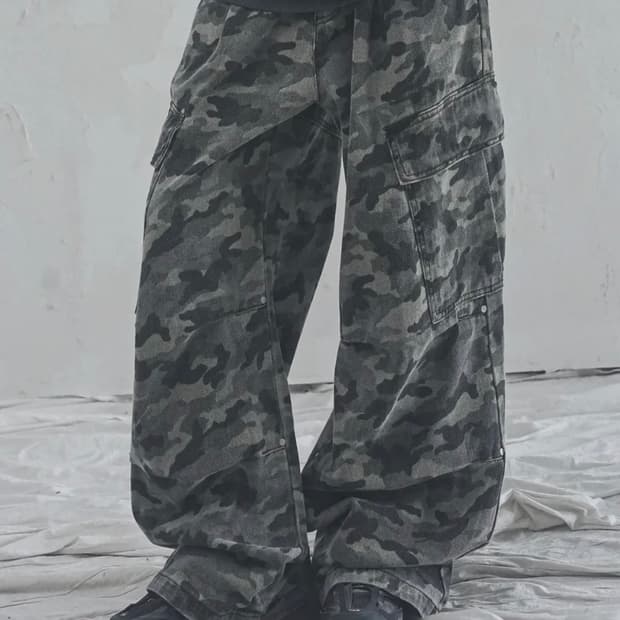 어반드레스 Side Big Cargo Pants LIGHT CAMO