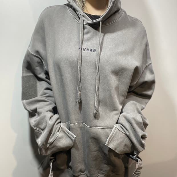 OVERR 빈티지 워싱 후드티