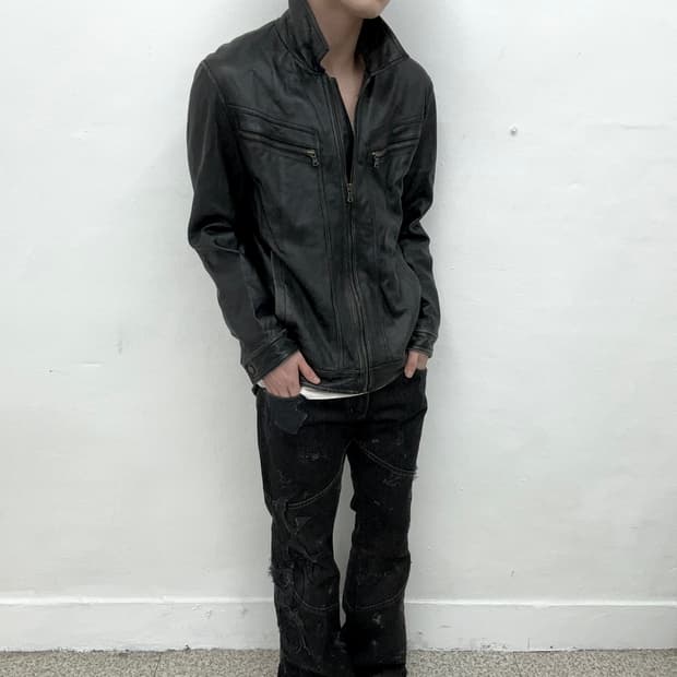 carving rider leather jacket 