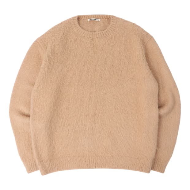 인사일런스 헤어리 브러쉬 라운드 니트