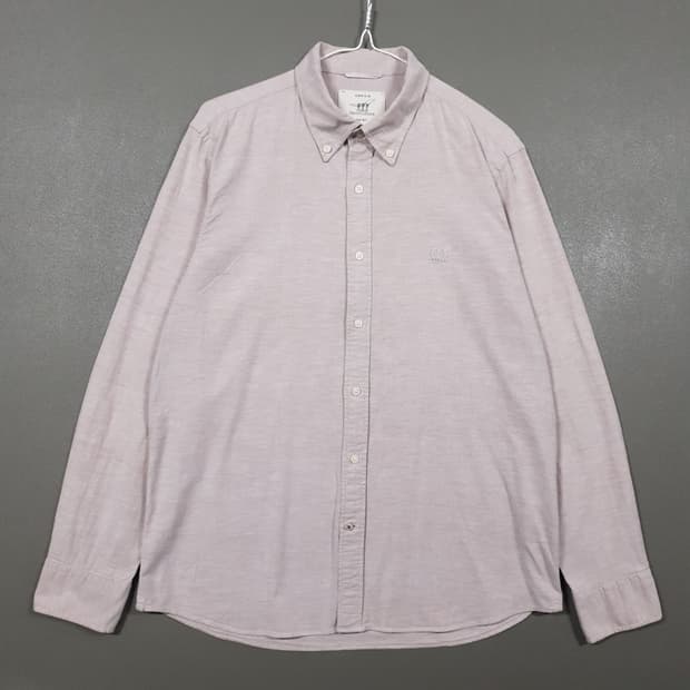 100) 헨리코튼 신형 23FW 옥스포드 버튼다운 솔리드 셔츠 긴팔 남방