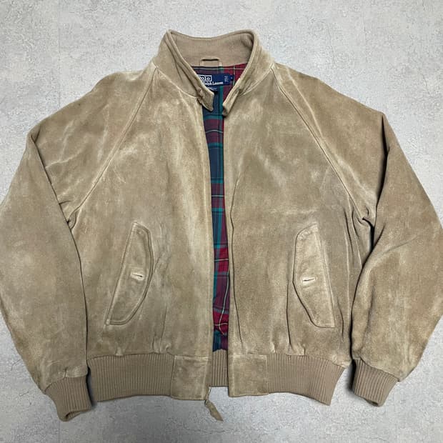 90s 폴로 스웨이드 해링턴 자켓 바라쿠타 G9