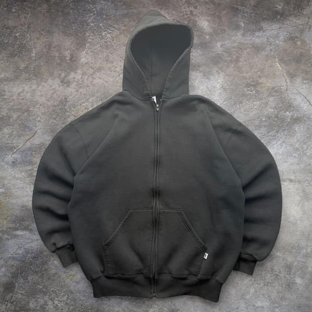 러셀 애슬레틱 스웻 후드집업 블랙